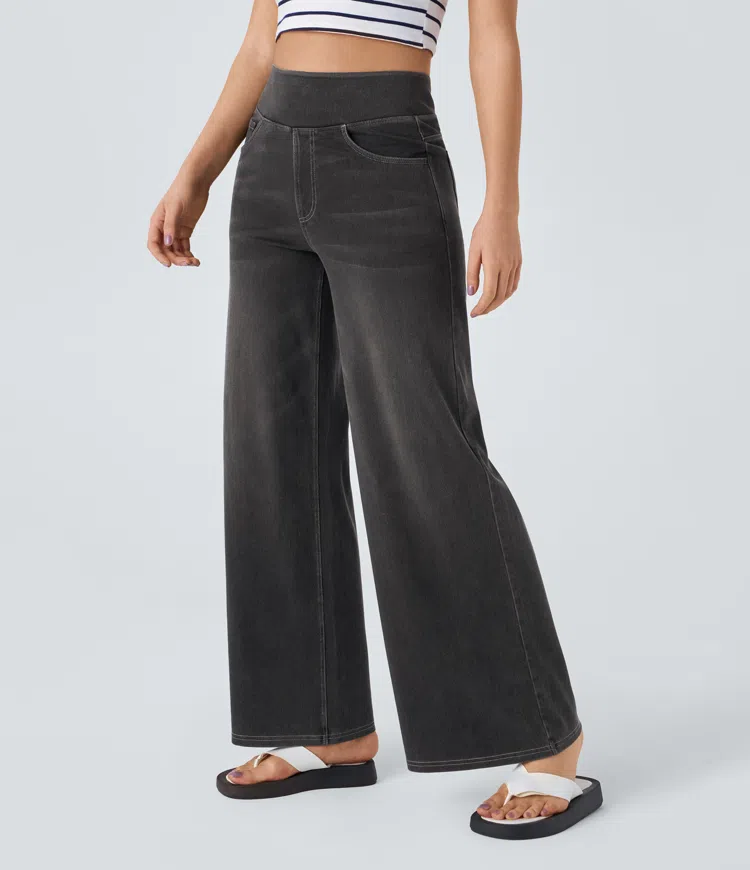Women’s Relaxed Fit Wide-Leg Jeans | High-Waist | Stretch Denim Comfort