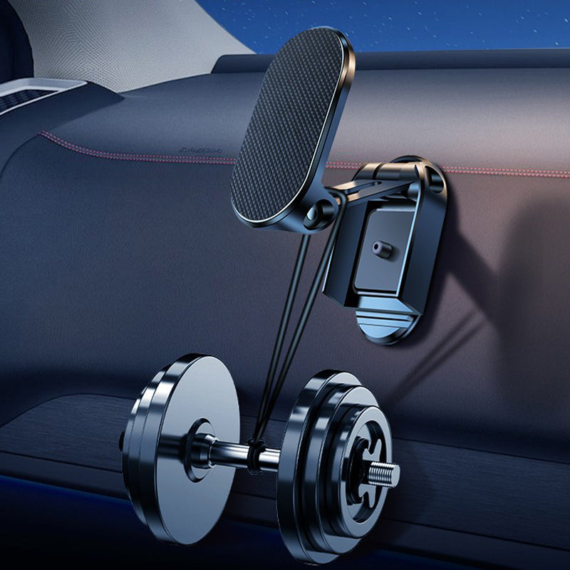 Foldable Magnetic Car Phone Holder | 360° Adjustable Metal Mount