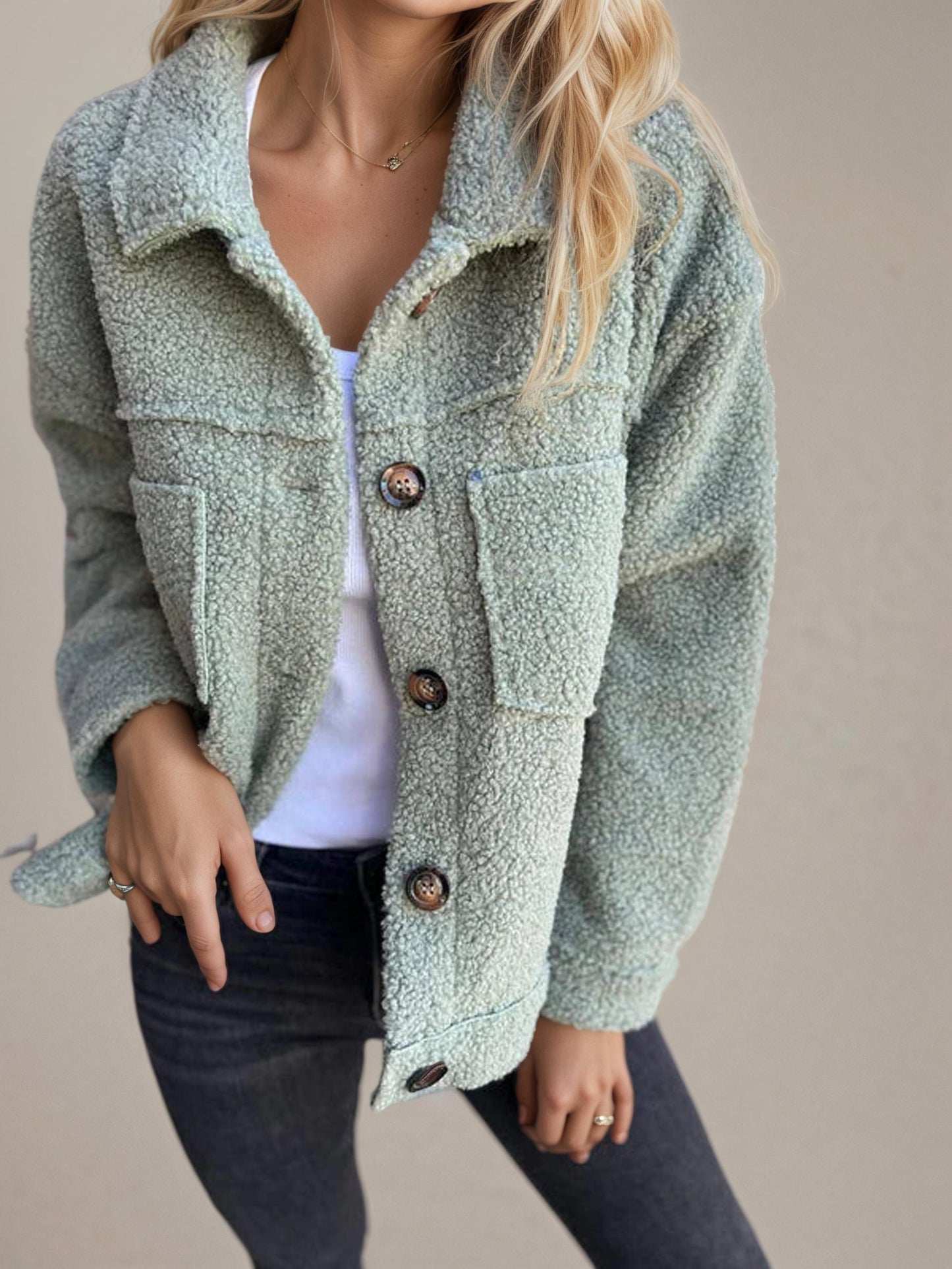 Zera Women's Short Wool Jacket | Elegant Lapel Design