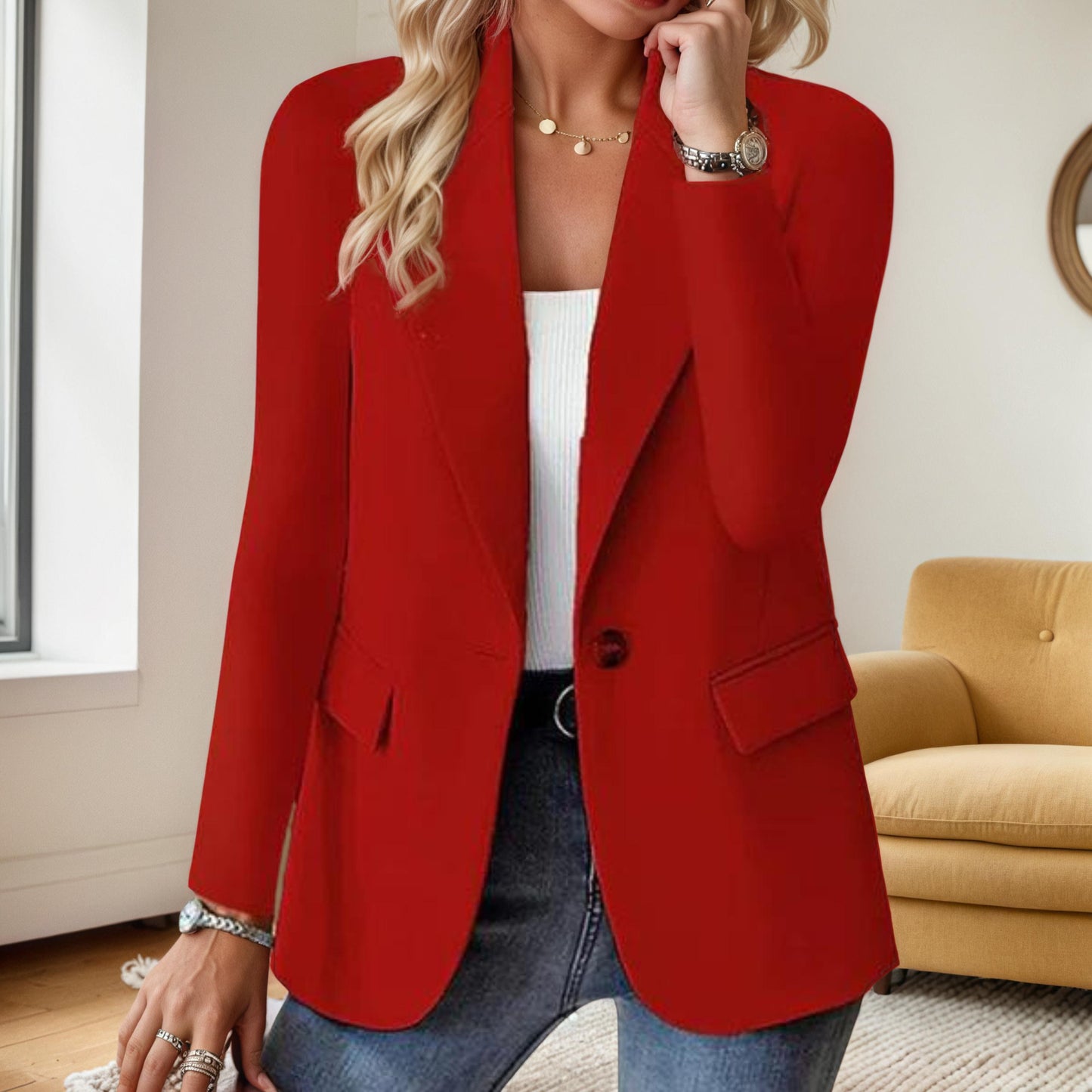 Mavi Blazer | One-Button Closure | Casual & Timeless Design