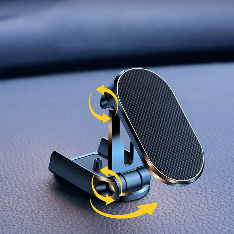 Foldable Magnetic Car Phone Holder | 360° Adjustable Metal Mount