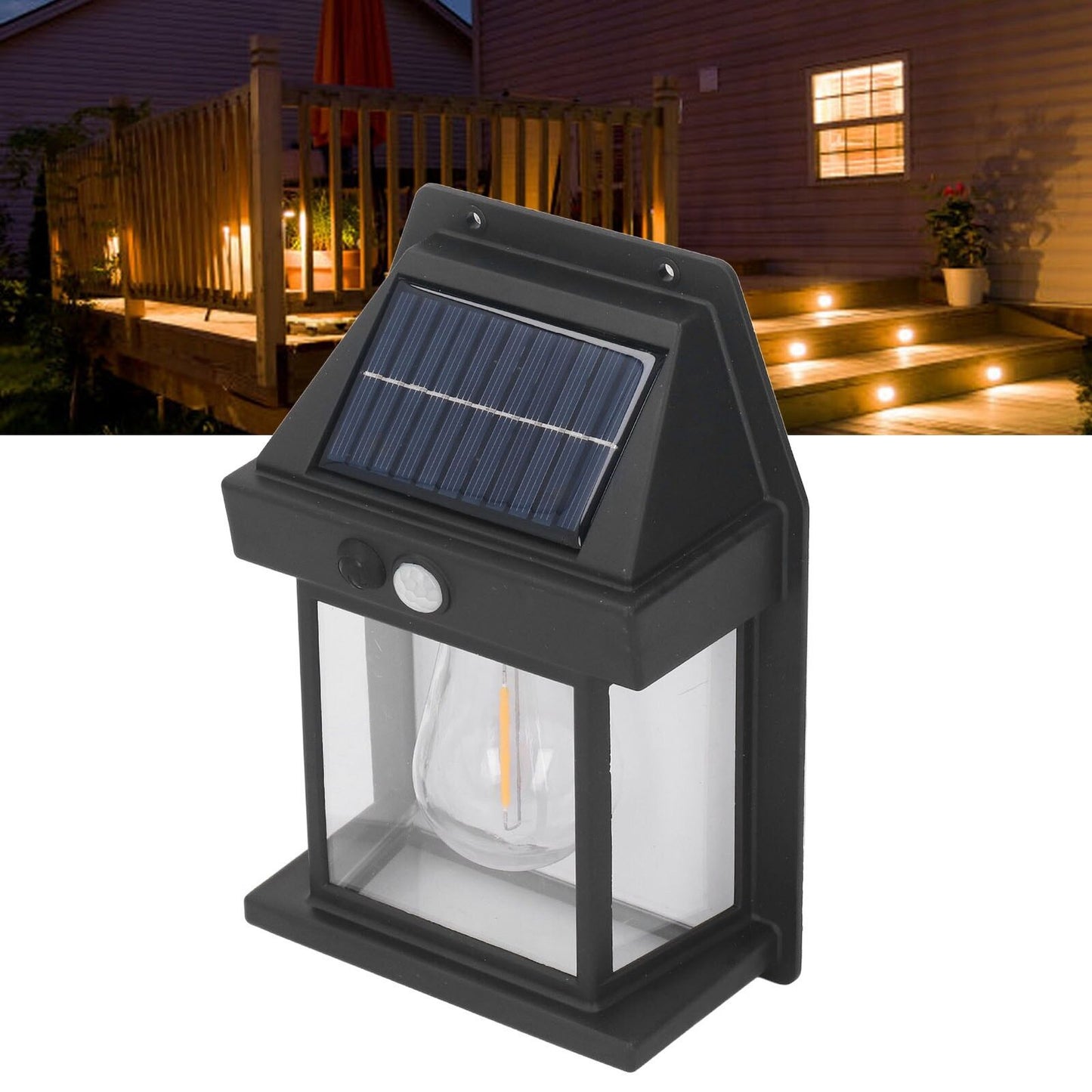 Solar-Powered Outdoor Wall Light | Motion Sensor | Weatherproof LED Security Fixture