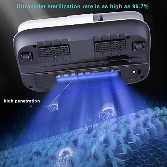 Handheld Fabric Vacuum Cleaner | UV Light & Dual-Pulse Vibration | Portable Dust and Debris Remover