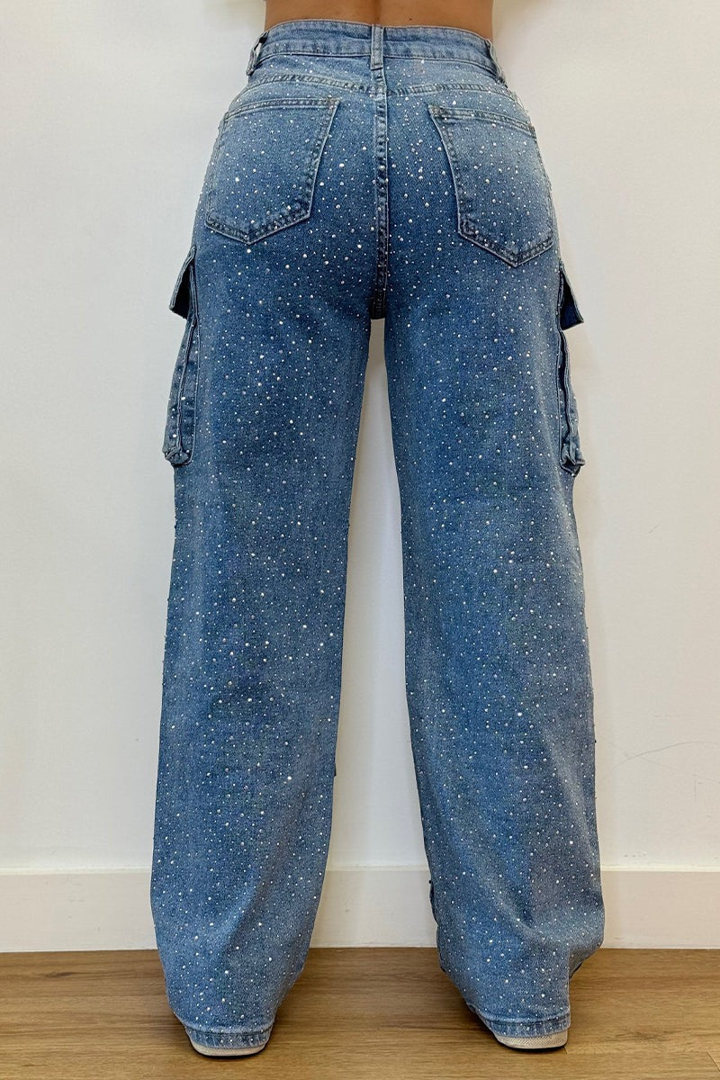 Women’s High-Waisted Wide-Leg Jeans | Relaxed Fit | Multi-Pocket Design