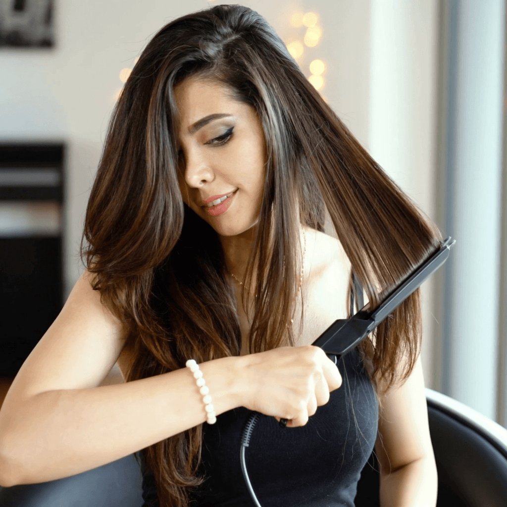 Ceramic Steam Hair Straightener | Tourmaline Ionic Flat Iron | Anti-Frizz & Fast Heating