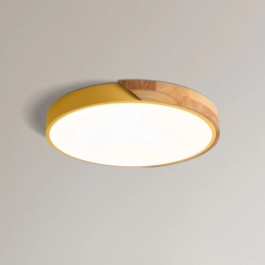 Scandinavian Wooden LED Ceiling Light | Warm Natural Design for Modern Homes
