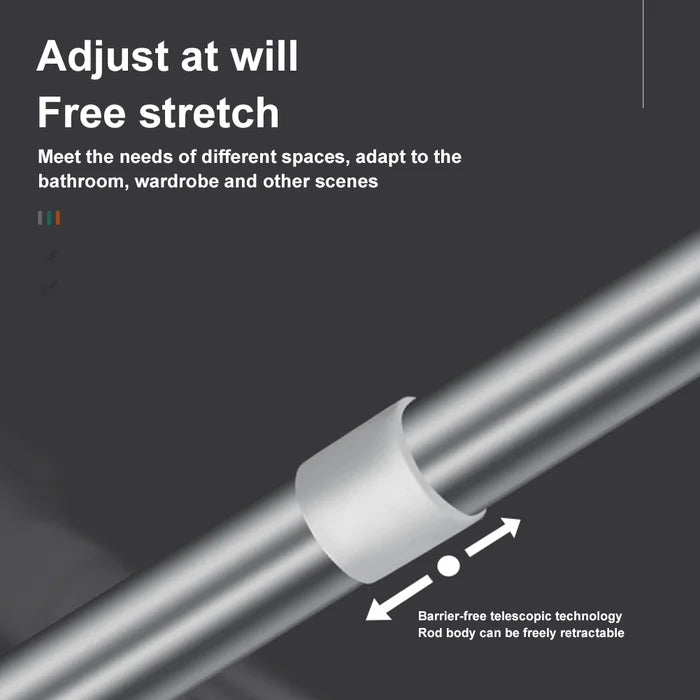 Adjustable No-Drill Tension Rod | Rust-Resistant Steel | Easy Install Curtain & Shower Bar