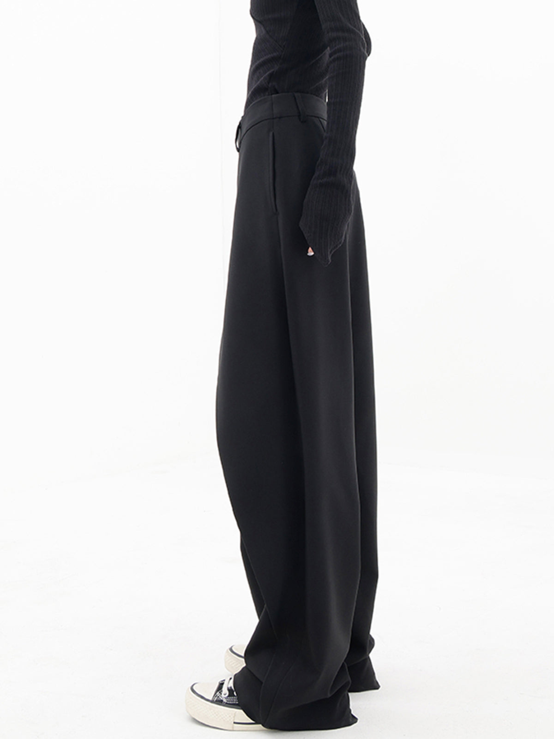 Women’s Asymmetrical Baggy Pants | High-Waist Design | Relaxed Fit