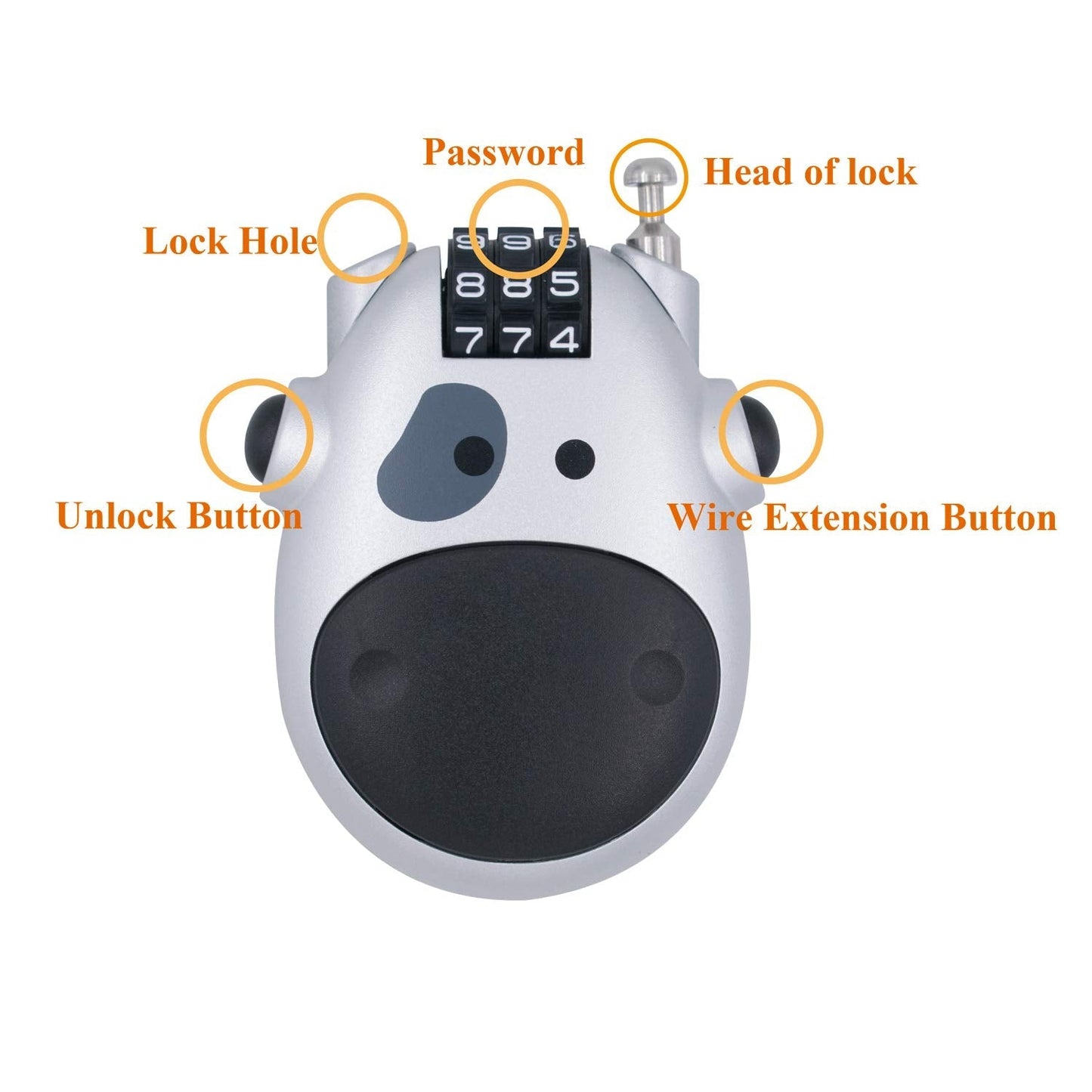 Portable Anti-Theft Lock | Compact Steel Security Device for Motorcycles & Bicycles