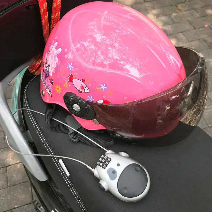 Portable Anti-Theft Lock | Compact Steel Security Device for Motorcycles & Bicycles