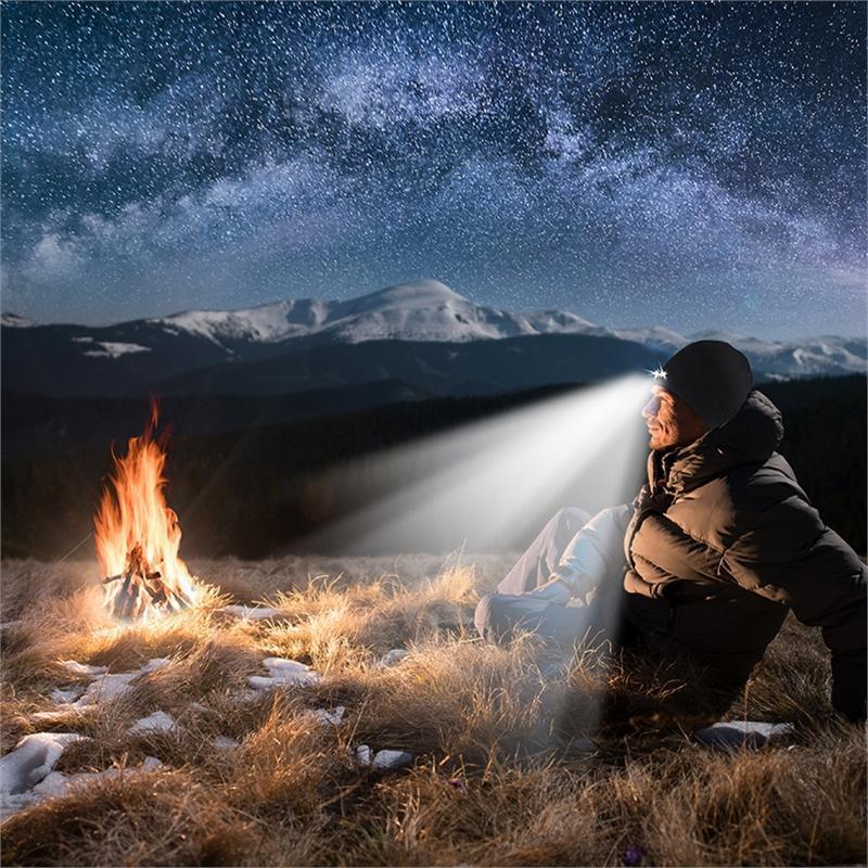 LED Knit Beanie Hat | Warm Winter Cap with Built-In Light for Outdoor Activities