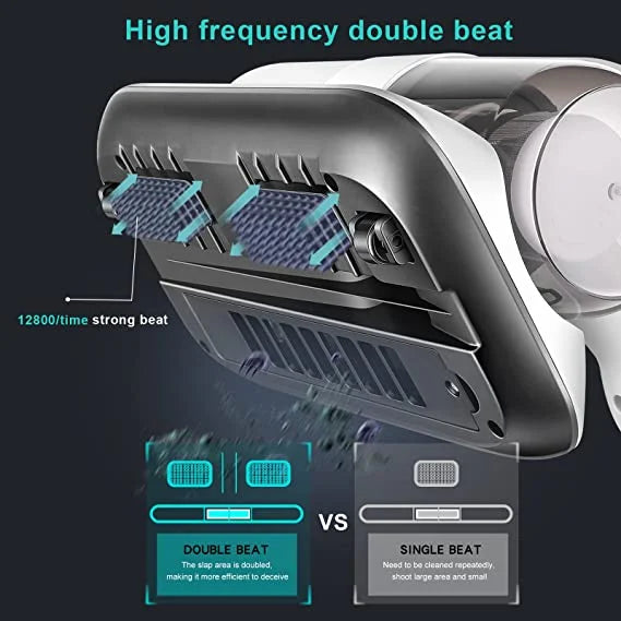 Handheld Fabric Vacuum Cleaner | UV Light & Dual-Pulse Vibration | Portable Dust and Debris Remover