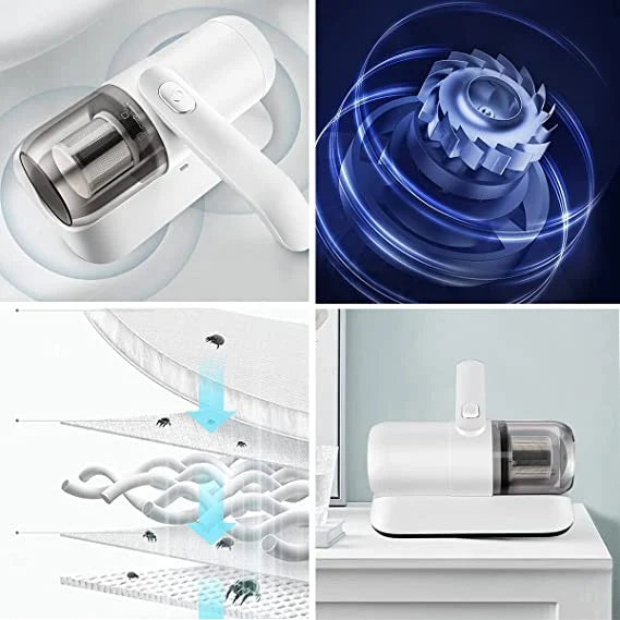 Handheld Fabric Vacuum Cleaner | UV Light & Dual-Pulse Vibration | Portable Dust and Debris Remover