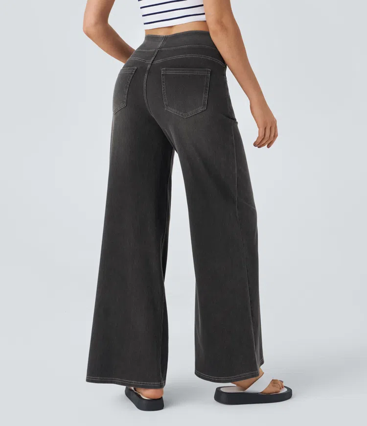 Women’s Relaxed Fit Wide-Leg Jeans | High-Waist | Stretch Denim Comfort