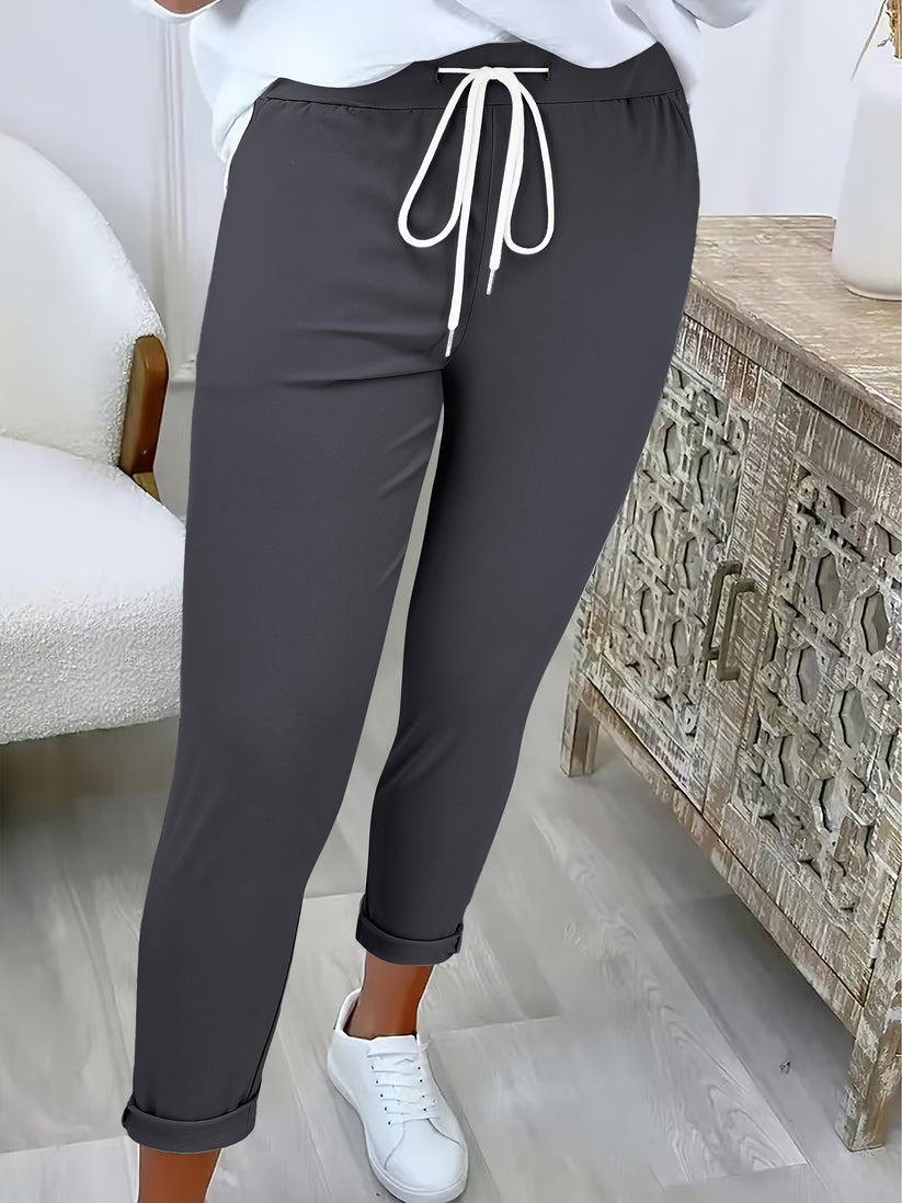 Women’s Drawstring Trousers | Soft Stretch Fabric | Relaxed Fit
