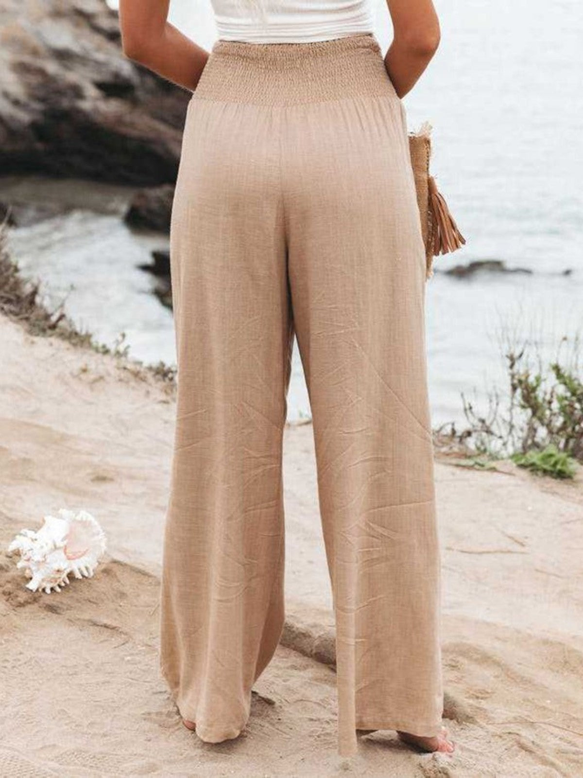 Women’s Wide-Leg Linen Trousers | Breathable Cotton-Linen Blend | Relaxed Fit