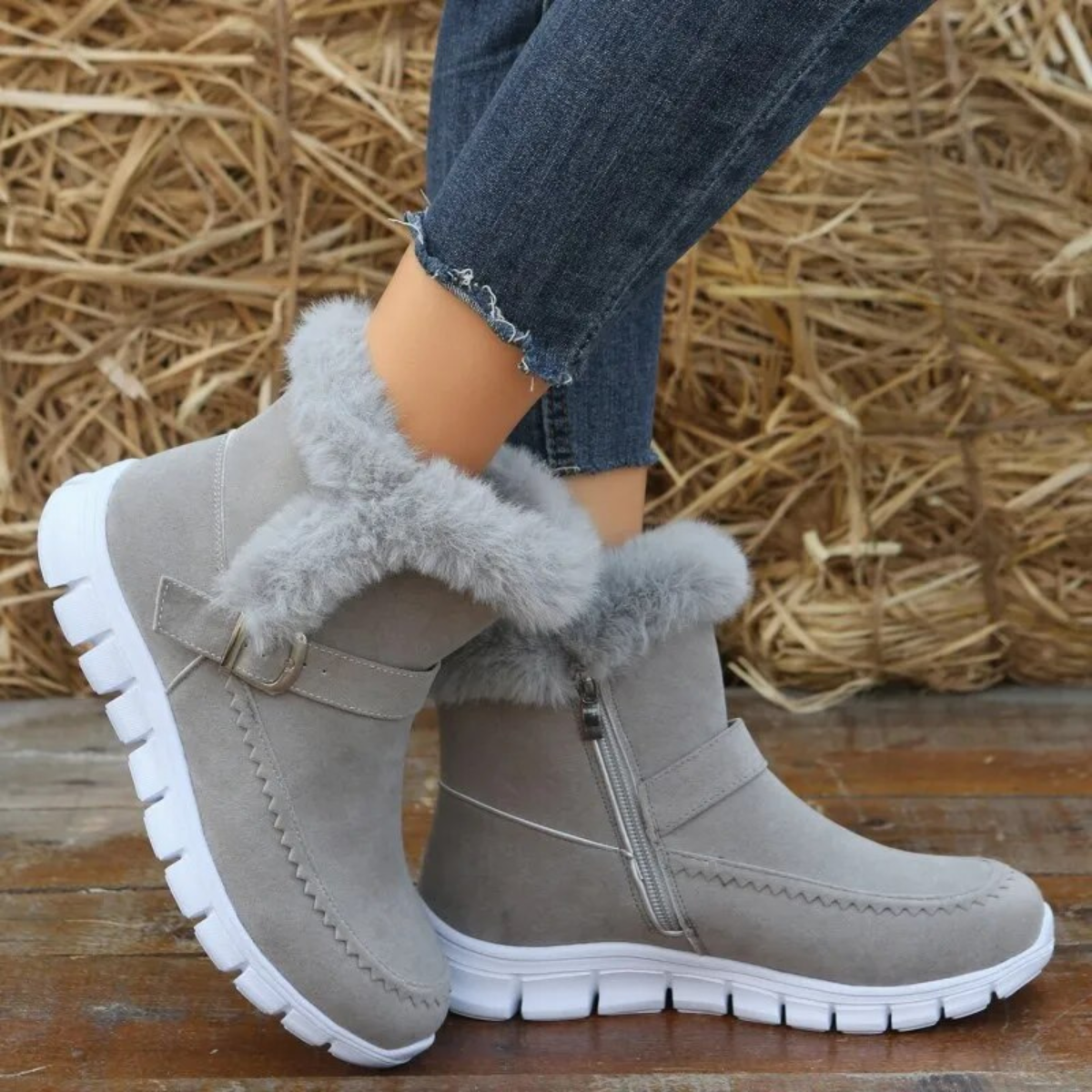 Women’s Plush Winter Snow Boots | Warm Lined | Slip-On Design