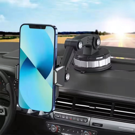 Car Phone Holder | Strong Suction Cup | 360° Rotation | One-Hand Operation | Universal Fit for Smartphones