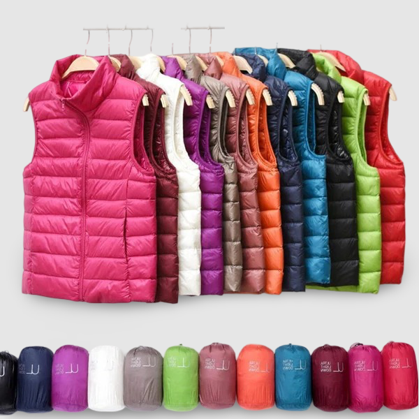 Clara Women's Waterproof Vest | White Duck Down Insulation 1