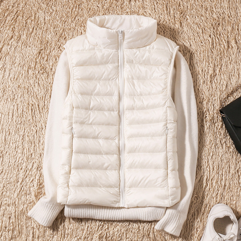 Clara Women's Waterproof Vest | White Duck Down Insulation 10