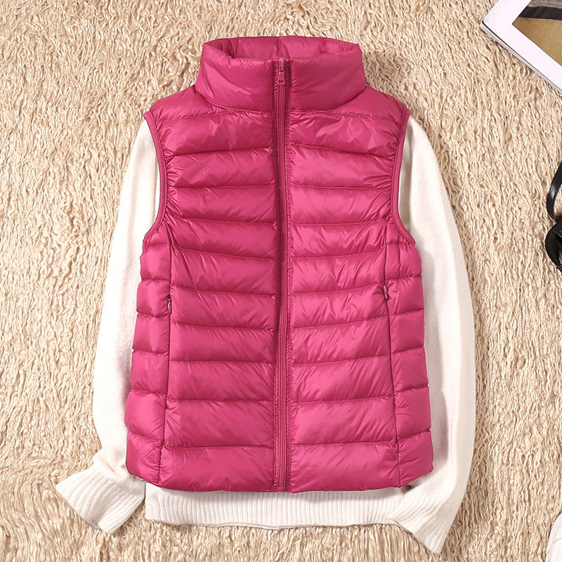Clara Women's Waterproof Vest | White Duck Down Insulation 11