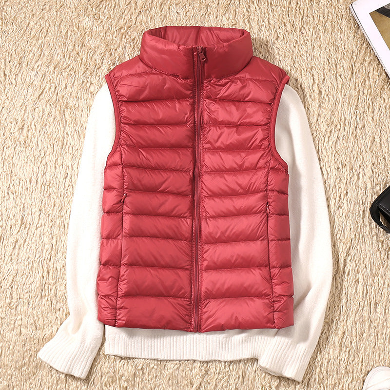 Clara Women's Waterproof Vest | White Duck Down Insulation 13