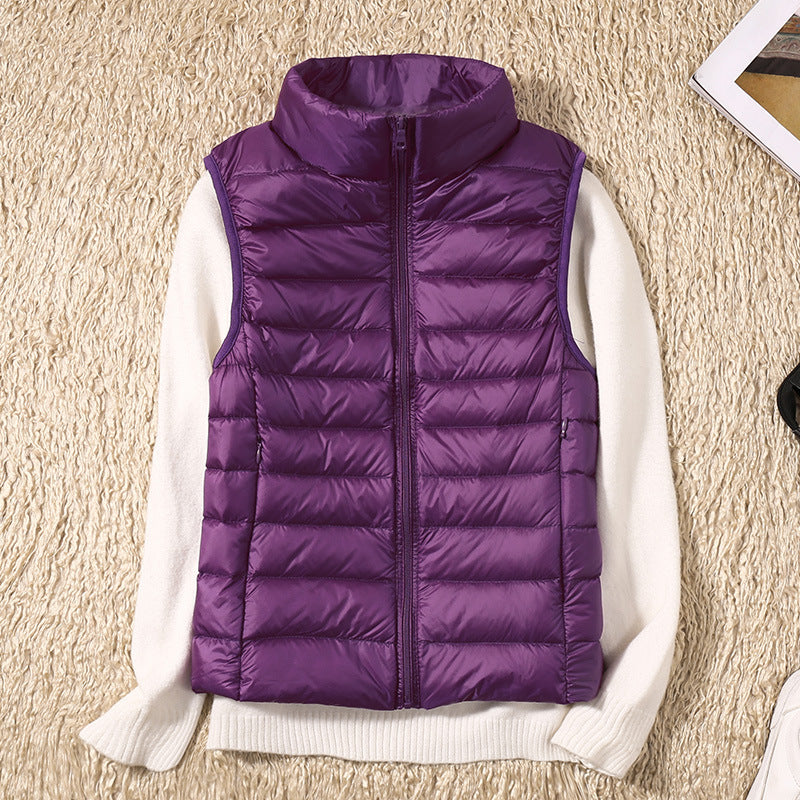 Clara Women's Waterproof Vest | White Duck Down Insulation 7