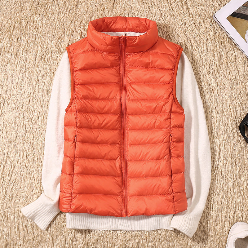 Clara Women's Waterproof Vest | White Duck Down Insulation 8