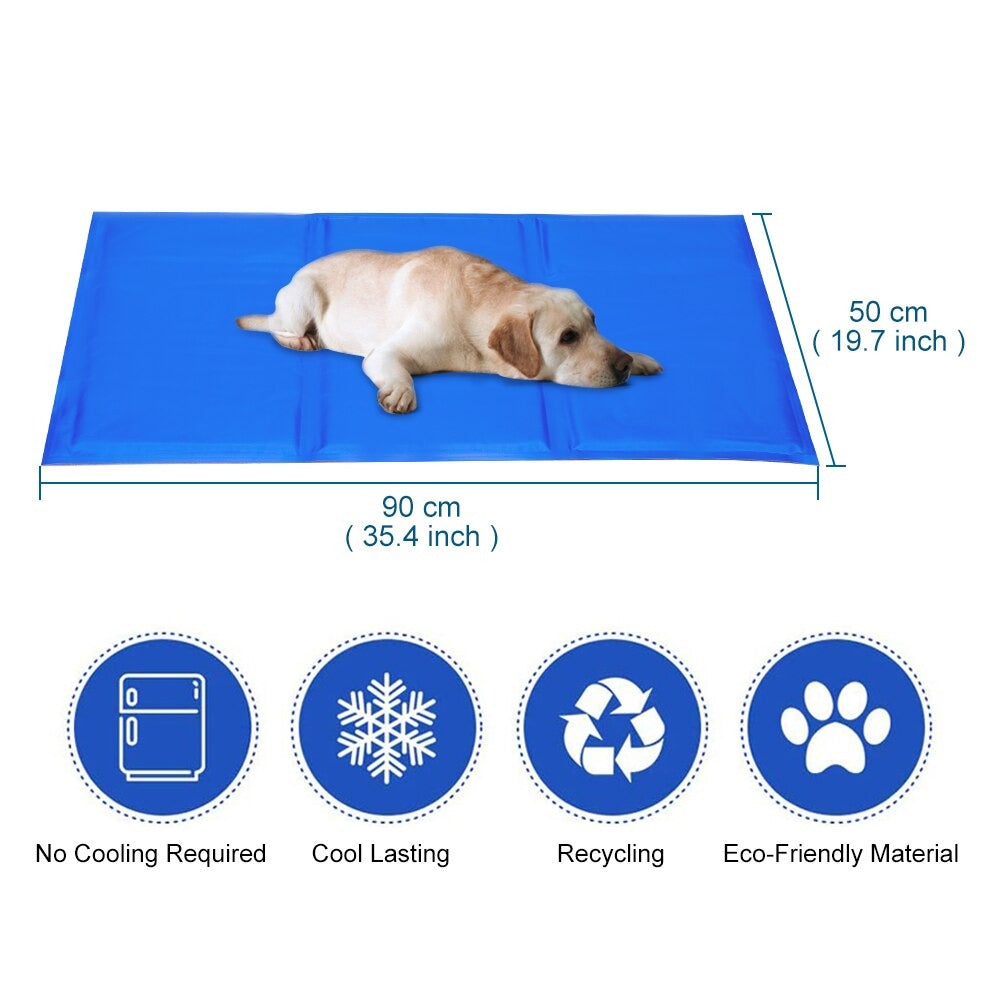 Cooling Mat for Pets | Self-Cooling Gel Pad | Portable Dog & Cat Mat for Summer Comfort