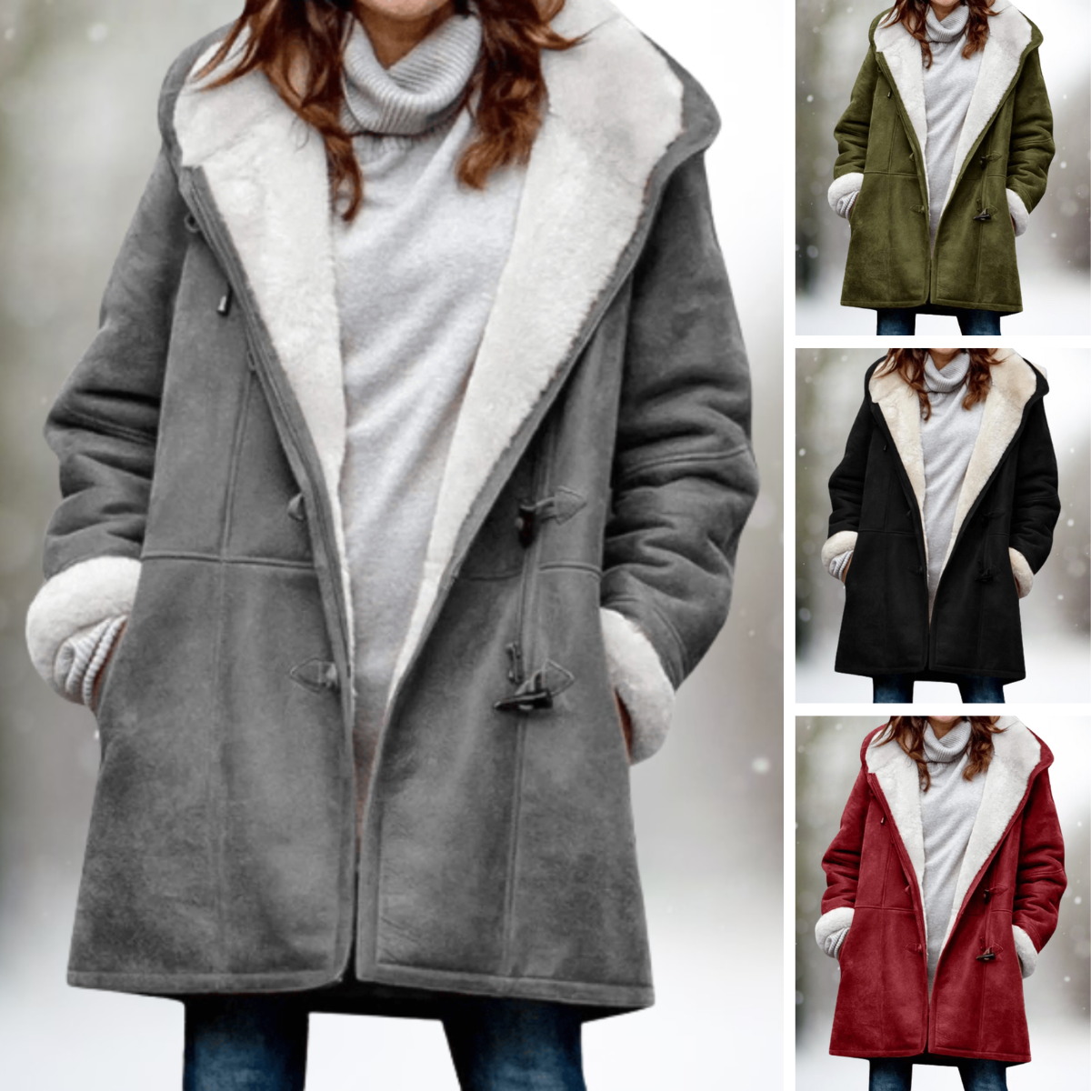 Fina Women's Winter Coat | Water-Repellent Fabric 2