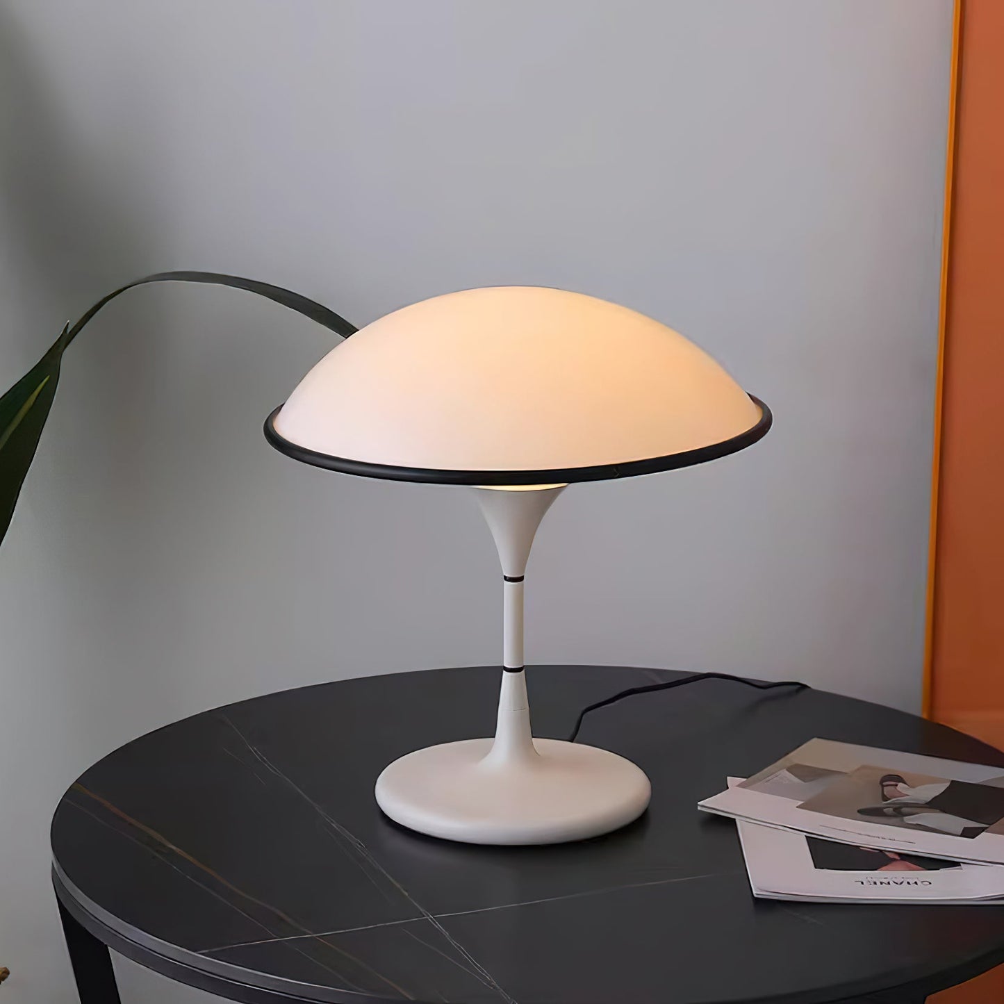 Fontana Table Lamp | Retro Modern Dome Light | LED or Edison Bulb Compatible | Metal & Acrylic