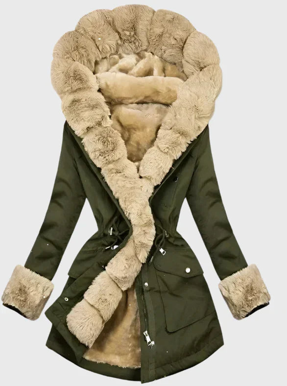 Gira Women's Winter Jacket | Oversized Fur Collar 2