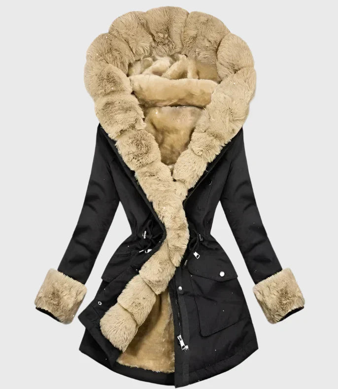 Gira Women's Winter Jacket | Oversized Fur Collar 3