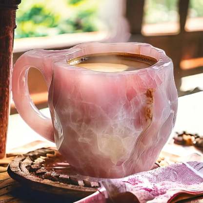 Handcrafted Mineral Crystal Mug | Insulated | Dishwasher & Microwave Safe | 12–15 oz Capacity