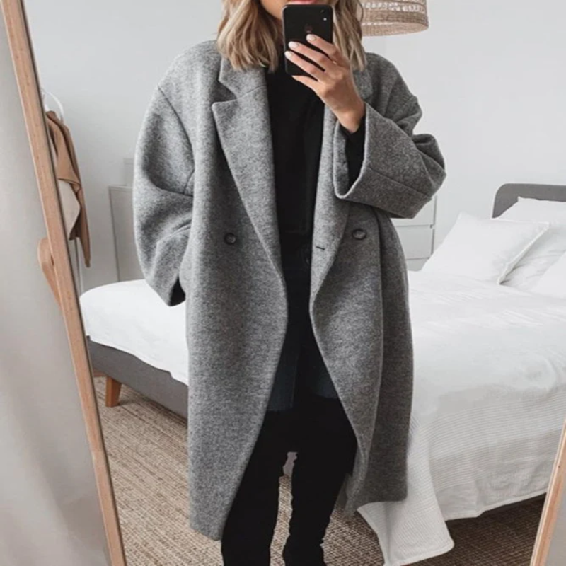 Hara Women's Winter Overcoat | Cotton Blend, Elegant Design 0