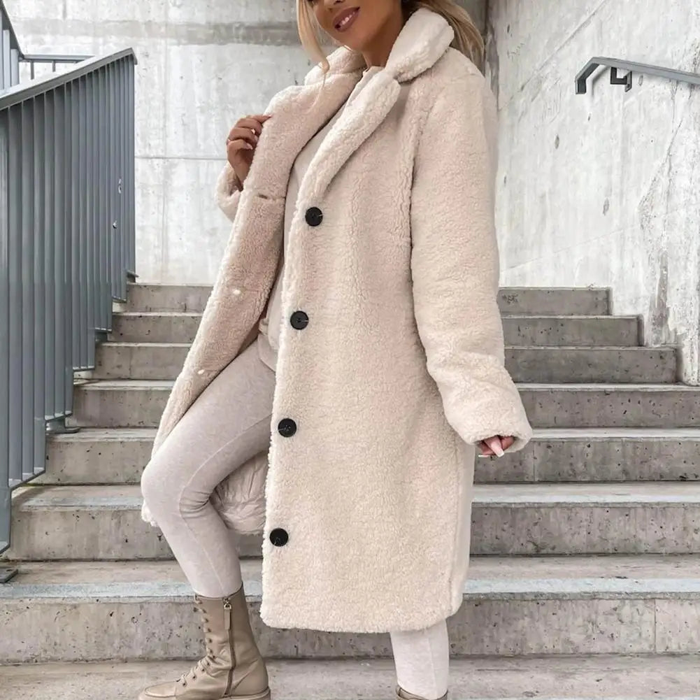Indie Women's Coat | Longline Plush Faux Fur Design 3