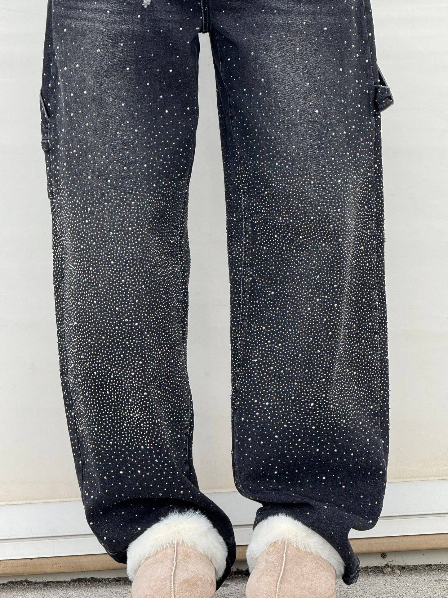 Women’s High-Waist Glitter Jeans | Stretch Denim | Slim Fit Design