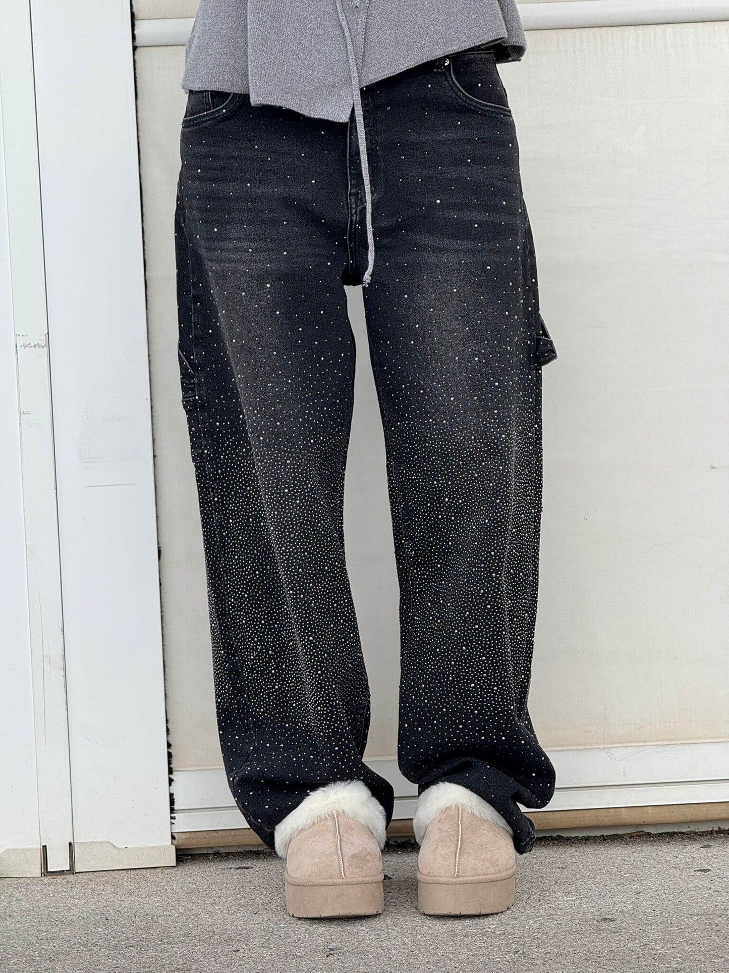 Women’s High-Waist Glitter Jeans | Stretch Denim | Slim Fit Design