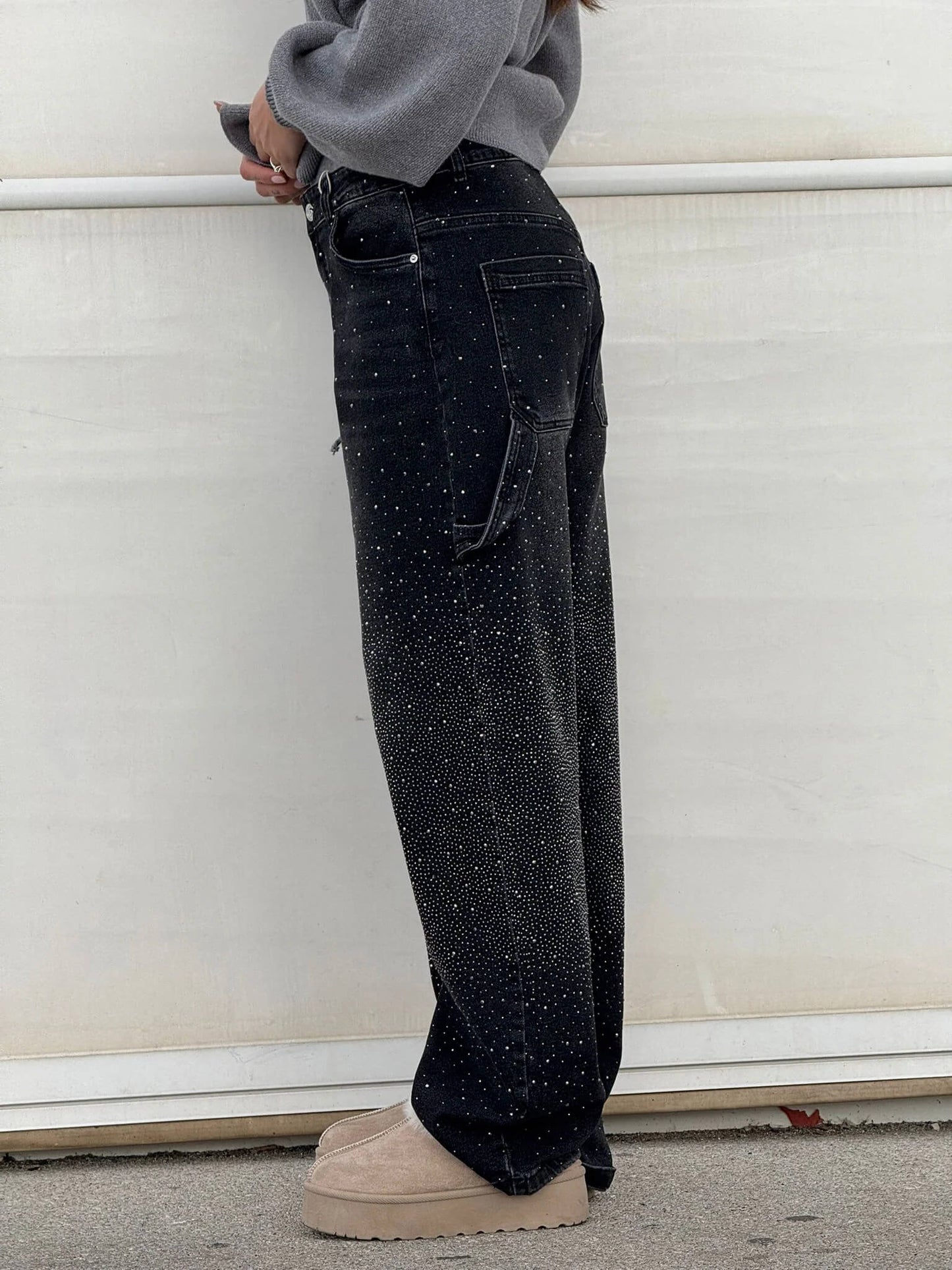 Women’s High-Waist Glitter Jeans | Stretch Denim | Slim Fit Design