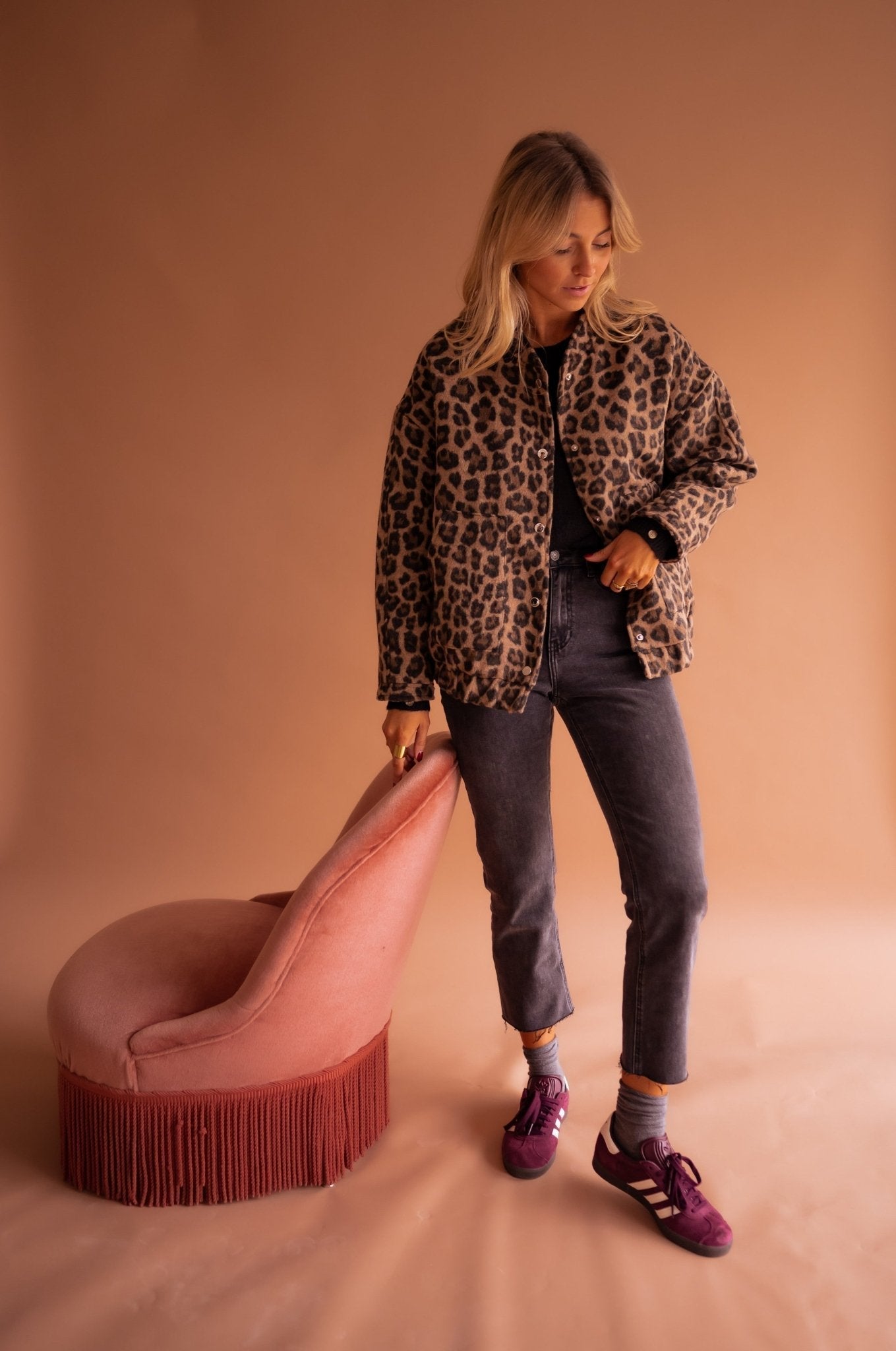 Lila Women's Trendy Jacket | Lightweight Leopard Print 4