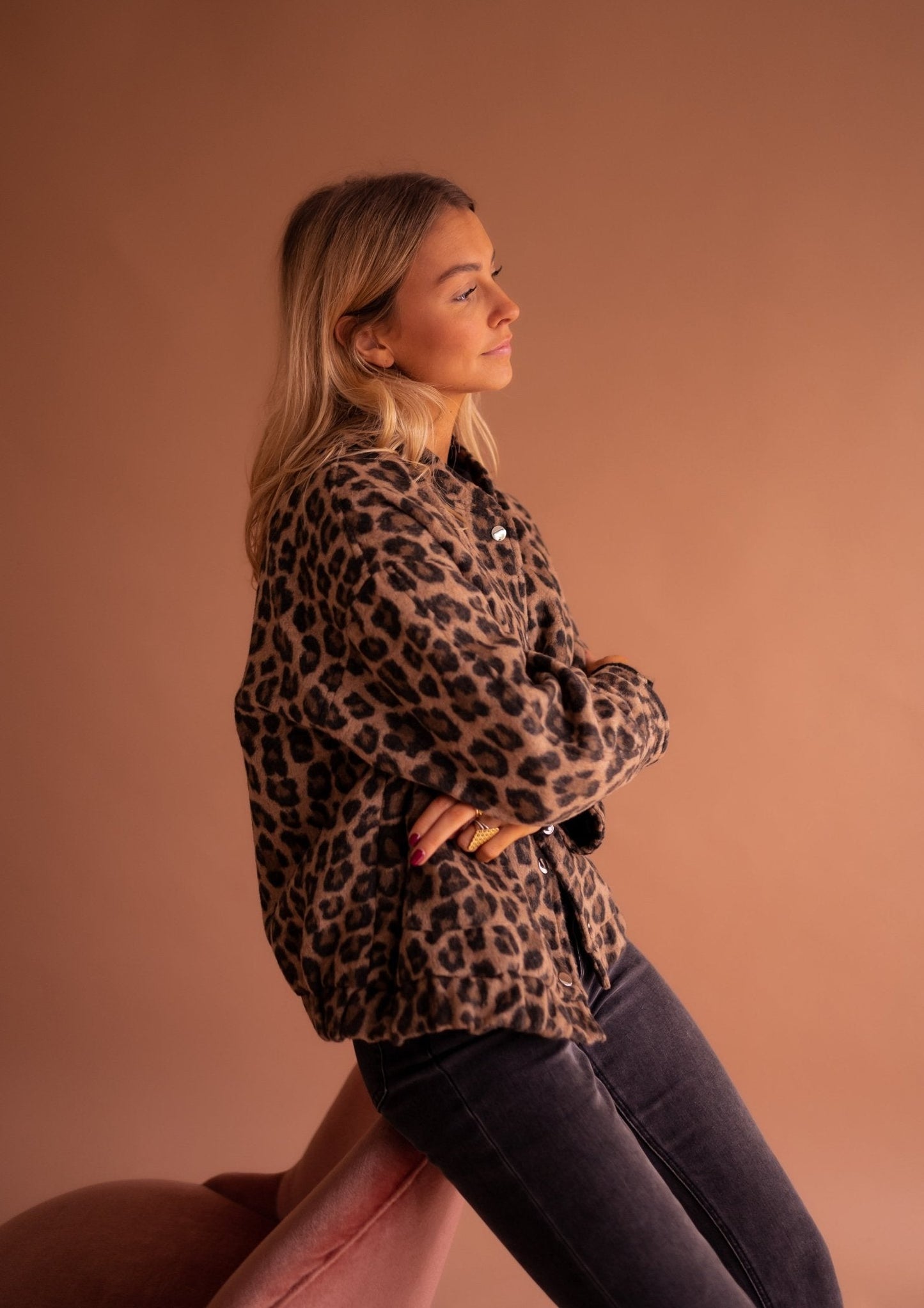 Lila Women's Trendy Jacket | Lightweight Leopard Print 5