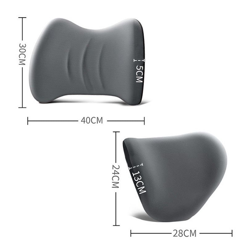 Memory Foam Car Pillow Set | Neck and Lumbar Support Cushions for Travel Comfort
