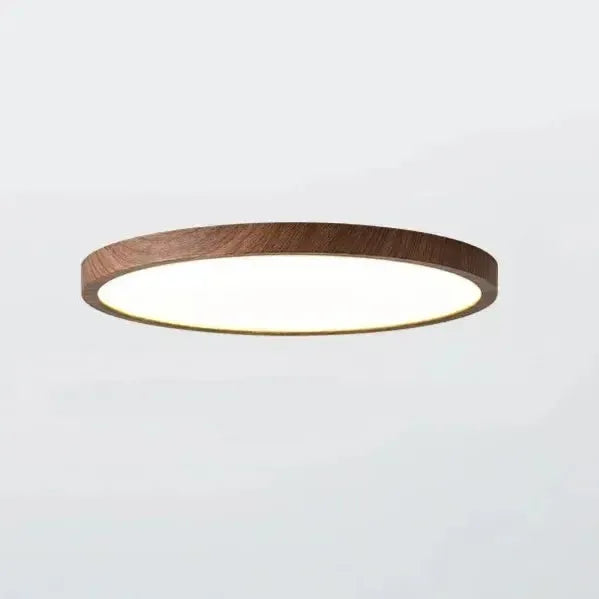 Modern Slim LED Ceiling Light | Circular Design with Natural Wood Look