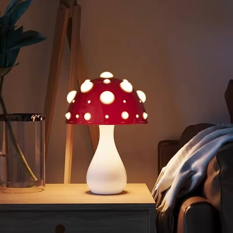 Mushroom Desk Lamp | Retro Table Lamp | LED 3-Mode Lighting