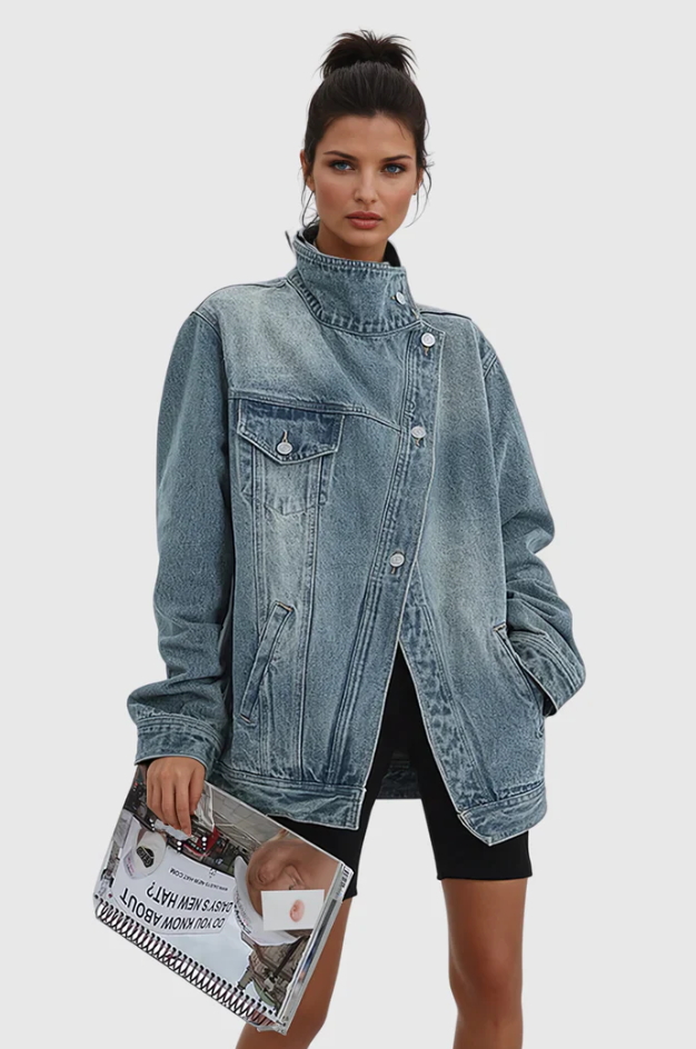 Pioneering Women's Denim Jacket | Artistic Design 2