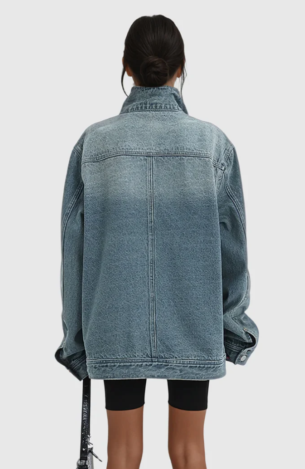 Pioneering Women's Denim Jacket | Artistic Design 4