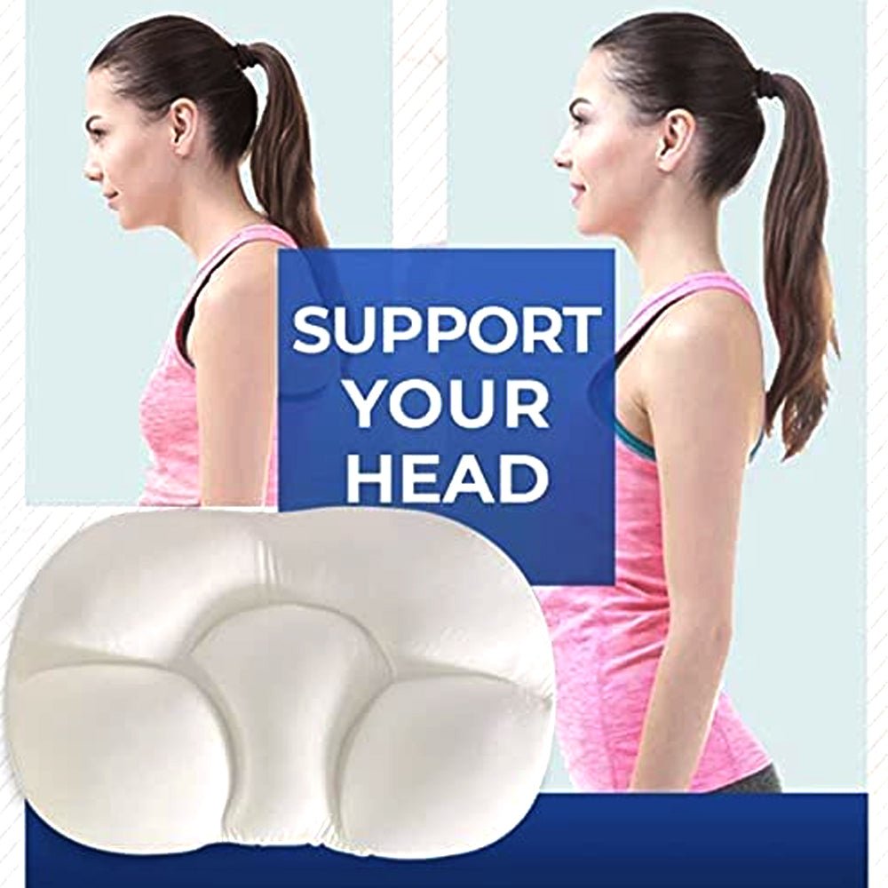 Memory Foam Pillow | Breathable Neck Support Cushion with Contoured Design