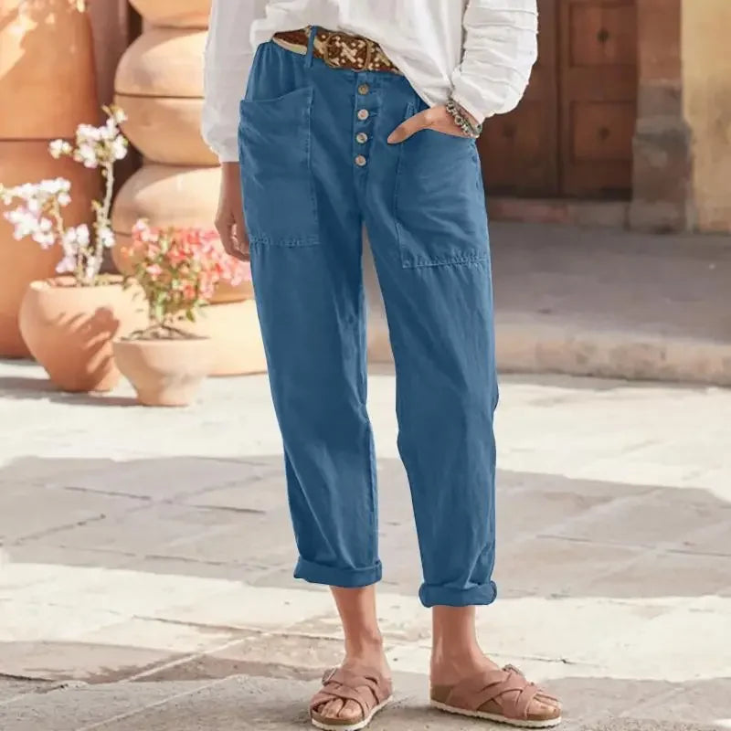 Women’s Relaxed Fit Pants | Lightweight Fabric | Elastic Waist