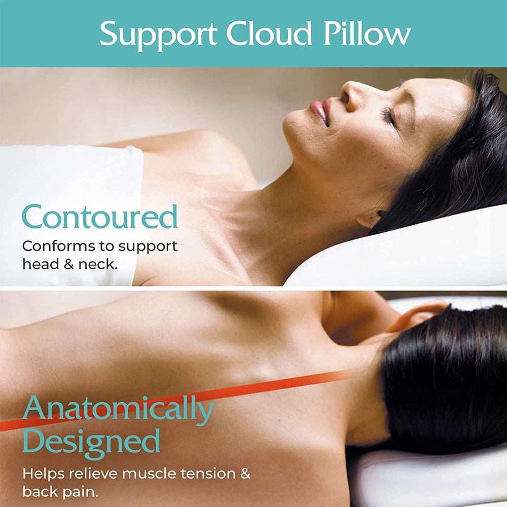 Memory Foam Pillow | Breathable Neck Support Cushion with Contoured Design