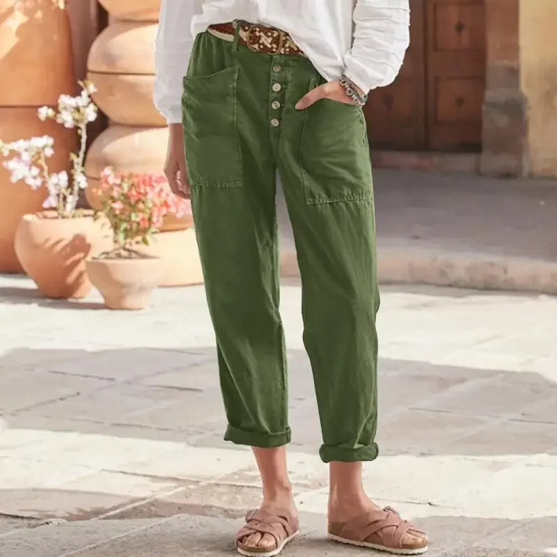 Women’s Relaxed Fit Pants | Lightweight Fabric | Elastic Waist